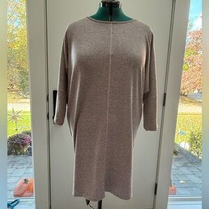 Bobeau Heathered Pink Cold Shoulder Sweater Dress
